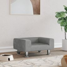 Lit pour chien,Lit pour animal gris clair 50x40x26,5 cm velours CFW718076