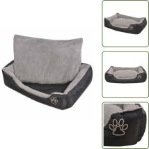 Lit pour chiens avec coussin rembourré Taille L Noir - Panier Pour Chien - Lit Pour Chien - Couchage Pour Chien - Accessoire Chien - Confort Chien