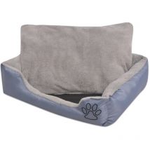 Lit pour chiens avec coussin rembourré Taille xxl Gris
