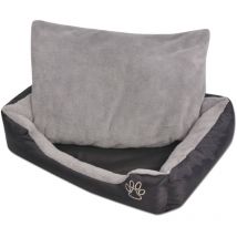 Lit pour chiens avec coussin rembourré Taille xxl Noir