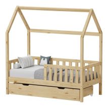 Lit pour enfant avec tiroir en bois de pin 70x140cm