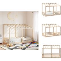 Lit pour enfants sans matelas 80x200 cm bois pin massif - Lit Enfant - Lit Bois - Lit Pin Massif - Lit Design Moderne - Lit Cabane