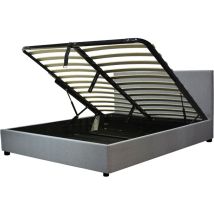 Sampur - Lit Coffre Colisée : Pratique, Élégant Et Optimisé Pour Votre Espace - Noir 200x200 Cm