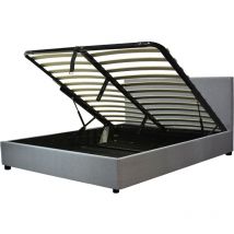 Lit Coffre Colisee Deluxe Noir : Simili cuir et sommier à lattes