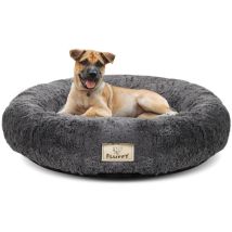 Lit Shaggy 120 cm, gris foncé, déhoussable, antidérapant