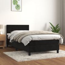 Maisonchic - Lit simple - 90x200 cm, Sommier à lattes de lit avec matelas Noir Velours WFE974910 Maison Chic