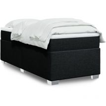 Maisonchic - Lit simple - 90x190 cm, Sommier à lattes de lit avec matelas Noir Tissu WFE611234 Maison Chic