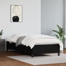 Bonnevie - Lit simple pour adulte Moderne - Cadre de lit - Noir 100x200 cm Similicuir BV415131