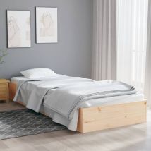 Lit simple,Lit adulte,Cadre de lit bois massif 90x190 cm simple925247