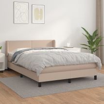 Lit Adulte,Lit à sommier tapissier avec matelas Cappuccino 140x190 cm Vidaxl 34436