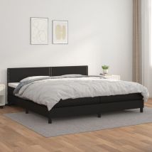 Bonnevie - Furniture Limited - Sommier à lattes de lit avec matelas Noir 200