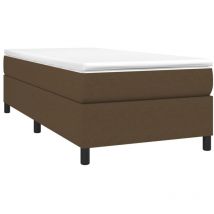 Lit adulte,Lit à sommier tapissier avec matelas Marron foncé 90x190 cm Vidaxl