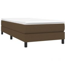 Lit adulte,Lit à sommier tapissier avec matelas Marron foncé 90x190 cm Vidaxl
