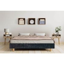 Ilovesleep - Lit sommier - tapissier déco orthopédie resistant jusqu'à 120 kg par personne 160x190