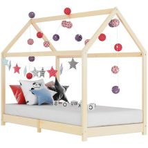 ASUPERMALL – Lit enfant cabane en bois de pin massif 80x160 cm – Dimensions : 166 x 88 x 131,5 cm – Idéal pour coin lecture et maison de jeu