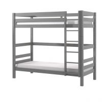 Lit Superposé 90x200 Hauteur 180 cm Sommier Inclus Vipack Pino Gris