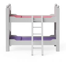 Lit Bunk Bunk Bunk d'Olivia's Little World 18 "Doll en bois avec échelle blanche