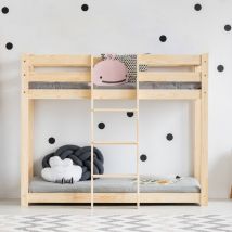 Petits-meubles - Lit superposé 70x140 sommier inclus Derek Bois