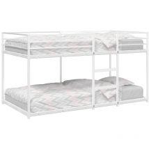 Torana - Lit superposé sans matelas blanc 100x200 cm acier