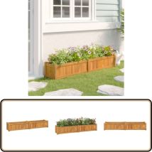 Lit surélevé 150x30x25 cm bois massif de teck - Jardiniere En Bois - Pot De Fleurs Extérieur - Jardin Design - Bac Plante - Terrasse Decoration