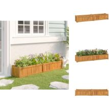 Lit surélevé 150x30x25 cm bois massif de teck - Jardiniere En Bois - Pot De Fleurs Extérieur - Jardin Design - Bac Plante - Terrasse Decoration