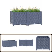 Vidaxl - Lit surélevé 80x40x38 cm Polypropylène - Jardinière - Bac De Culture - Pots De Fleurs - Décoration Extérieur - Jardin Vertical
