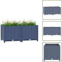 Vidaxl - Lit surélevé 80x40x38 cm Polypropylène - Jardinière - Bac De Culture - Pots De Fleurs - Décoration Extérieur - Jardin Vertical