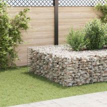 Lit surélevé cube à gabion Fil d'acier 60x60x60 cm