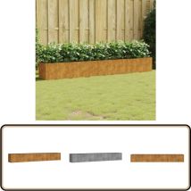 Lit surélevé de jardin 280x40x40 cm acier corten - Jardiniere - Lit Surélevé - Acier Corten - Décoration Extérieur - Plante