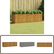 Lit surélevé de jardin 280x80x80 cm acier corten - Jardiniere - Lit Surélevé - Acier Corten - Décoration Extérieur - Balcon