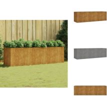 Lit surélevé de jardin 280x80x80 cm acier corten - Jardiniere - Lit Surélevé - Acier Corten - Décoration Extérieur - Balcon