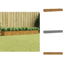 Lit surélevé de jardin 360x80x40 cm acier corten - Jardiniere - Lit Surélevé - Acier Corten - Décoration Extérieur - Plante