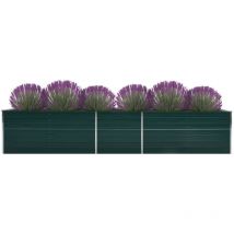 Nineclouds - skm Lit surélevé de jardin Acier galvanisé 400x80x45 cm Vert