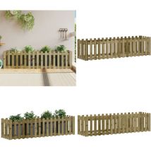 Lit surélevé de jardin design de clôture bois de pin imprégné - Jardiniere - Bac Plante - Planter Box - Lit Surélevé - Pot De Fleurs Extérieur - Home