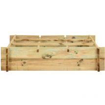 Doc&et² - inlife Lit surélevé 90 x 90 x 20 cm Bois imprégné