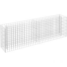 Jardinière, Pot de Fleurs d'extérieur, Lit surélevé à gabion Acier galvanisé 180x30x60 cm OIB8074E