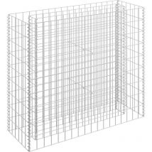 Inlife Lit surélevé à gabion Acier galvanisé 90x30x90 cm