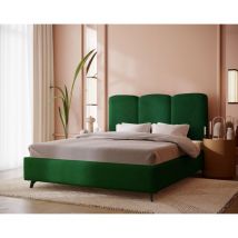 Lit double 180x200 Arthur - Lit adulte, Lit avec rangement, Pieds 15 cm - Vert (Magic Velvet 2225)