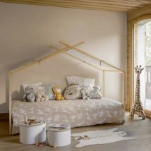 Laïba Kids - Lit Tente Nuage Magique Beige 90x190 cm