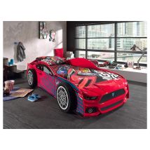 Lit 90x200 Panther Power Sommier inclus Vipack Car beds - Rouge