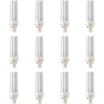Ecotone Light Bulbs 10 Watt pl-c 830/2P cfl 2-Pin in White - 12 Pack - Litecraft