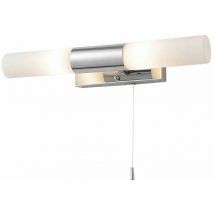 Elena Wall Light Bathroom Fitting With Glass Shades - Polished Chrome - Litecraft