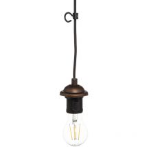 Litecraft - Fresia Ceiling Pendant Wall Plug-in Braided Cable 1 Light - Bronze