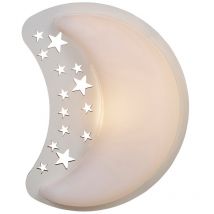 Litecraft - Glow Moon & Stars Wall Light led Children's Night Light - White