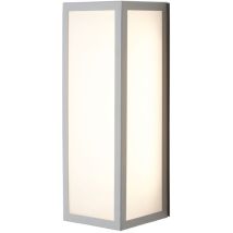 Litecraft - Pictor Wall Light led Box Lantern Outdoor IP44 Rated Fitting - Silver