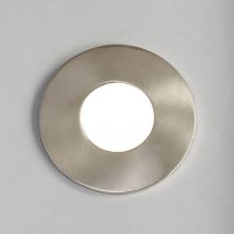Litecraft Recessed Downlight Fire Rated Fixed Spotlight in Satin Chrome - 2 Pack