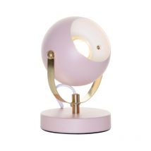 Table Lamp Eyeball Adjustable Desk Light - Pink, Satin Brass - Litecraft