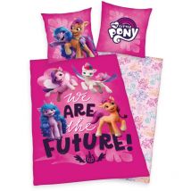 Literie coton 135x200 Mon petit Poney rose taie d'oreiller 80x80 H24