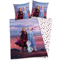 Literie coton 140x200 Frozen Frozen taie d'oreiller violet 70x90 H24