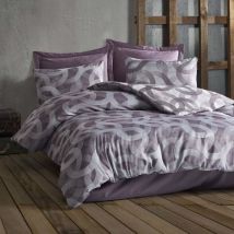 Literie en coton SPOTY VIOLET/160x200 COTTONLOVE JACQUARD